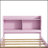 Twin Bed With Trundle,Bookcase,Pink