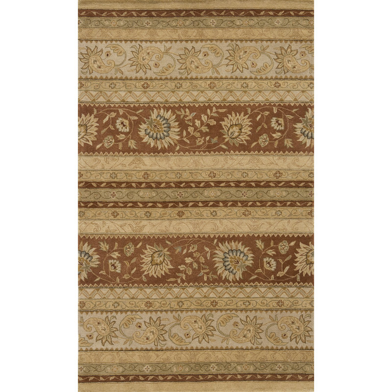 Imperial Court Hand-Tufted Brown/Tan Area Rug, Rectangulaire 2 pi x 3 pi