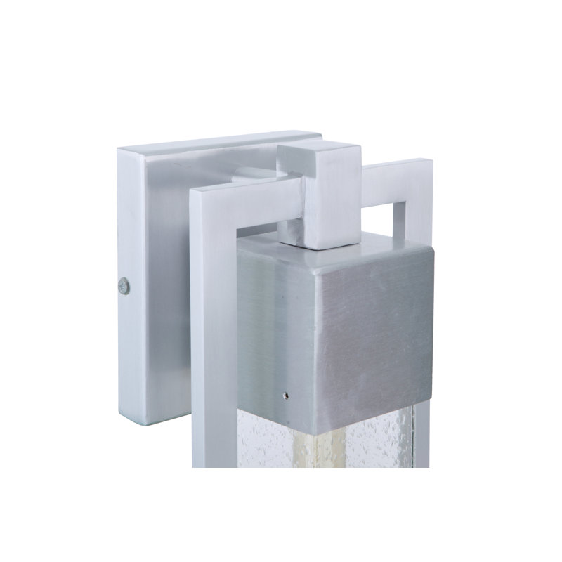 Lanterne murale d'extérieur Pered, H 17 po x l 6 po x P 5 po, Aluminium satiné