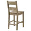 Ensemble de 2 chaises à hauteur de comptoir Dova, dossier échelle, brun chêne vignoble
