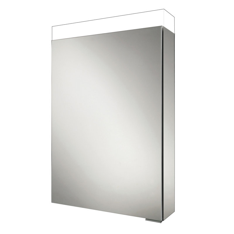 Apex 500mm W 700mm H Surface Frameless Medicine Cabinet Mirror Adjustable, 70cm H x 50cm W x 13cm D
