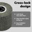 Sanding Roller Set Of 3 Brown Synthetic Fibres And Fabric-1483722003
