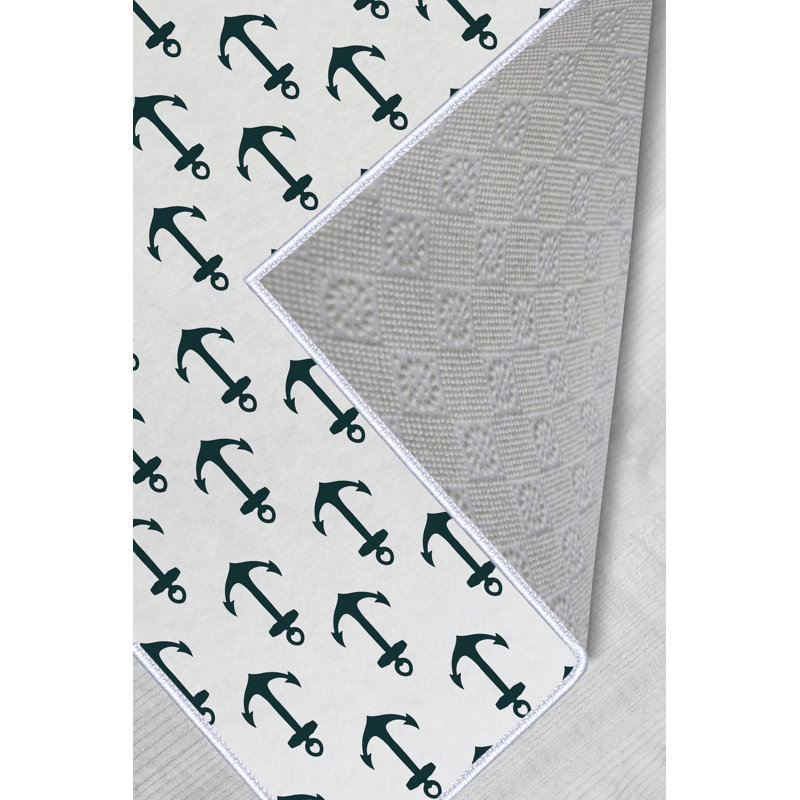 Stylish Hall Carpet, 2.6 x 4.9 Feet, 100% Polyester, 650 g/m² | Antibacterial, Non-Slip PVC Underside, 0.3 in Pile Height | Machine Washable, 3D Digital Printing, Perfect for Any Entryway or Living Space