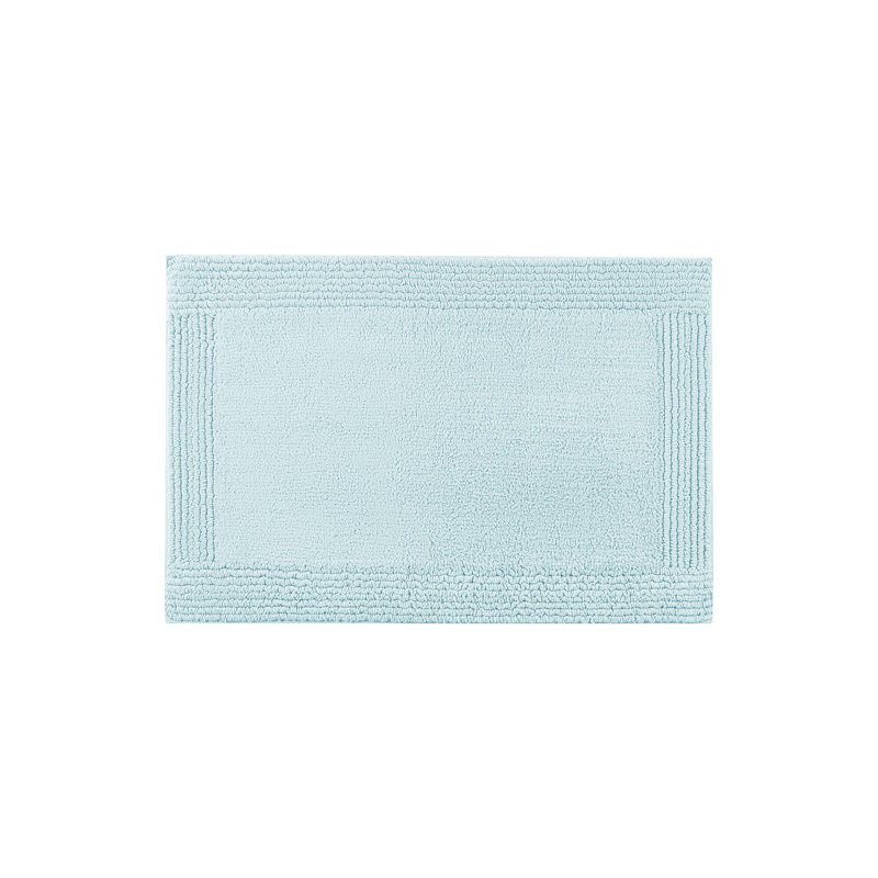 Splendor 100% Cotton Tufted 3000 GSM Reversible Bath Rug, White, 17" W x 24" L