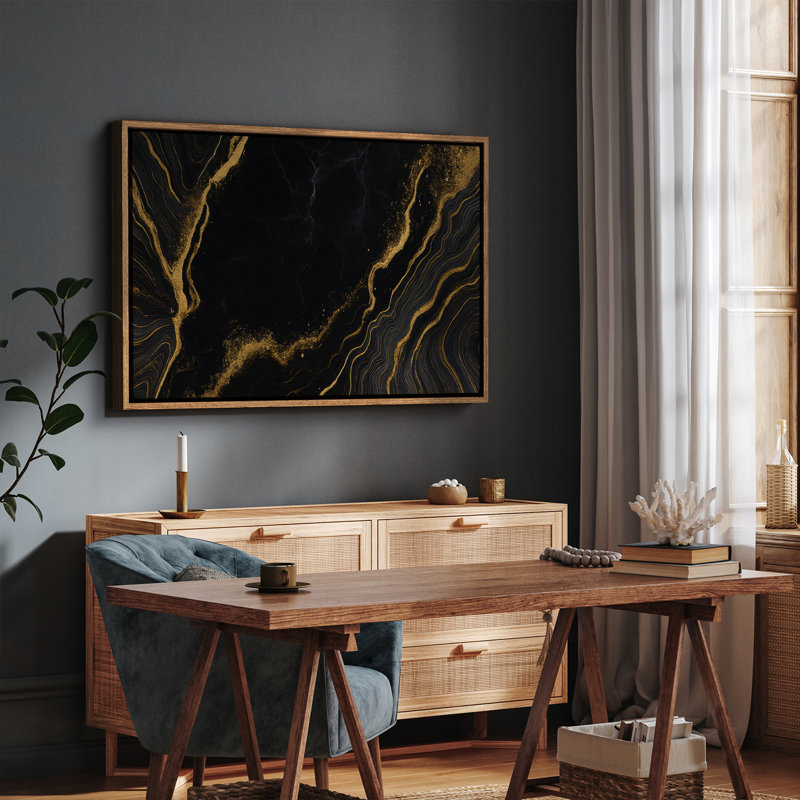 Art mural encadré abstrait rétro antique classique pour chambre à coucher, H 24 po x l 16 po, Naturel