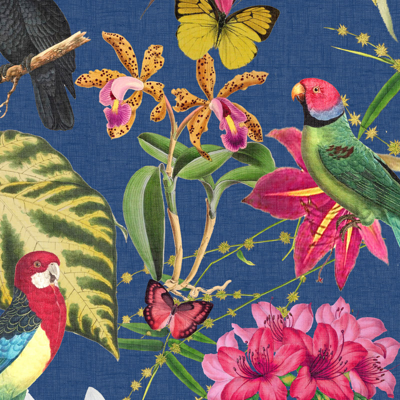 Paradiso Multi Wallpaper, Navy