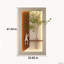 Décoration murale en grès avec éclairage DEL 3 couleurs réglable, plantes artificielles, vase en verre et statue de lapin