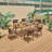 Linica 6 - Person Metal Patio Dining Set with Rectangular Table