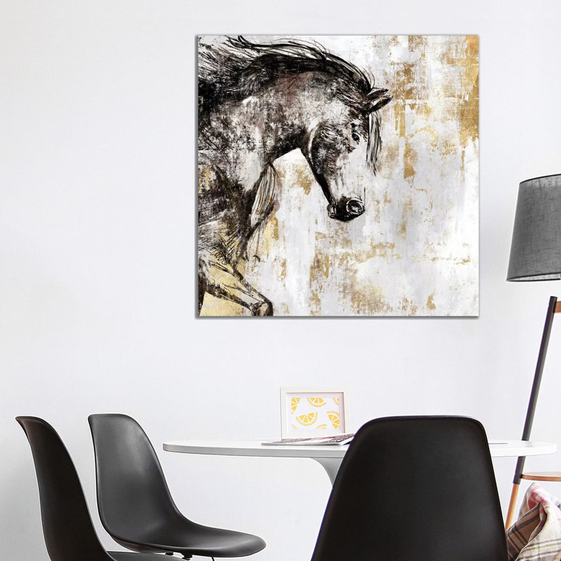 Equestrian Gold III - Wrapped Canvas Print, 93.98 cm H x 93.98 cm W x 3.175 cm D