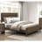 Transitional Dark Walnut Finish Bed 1pc