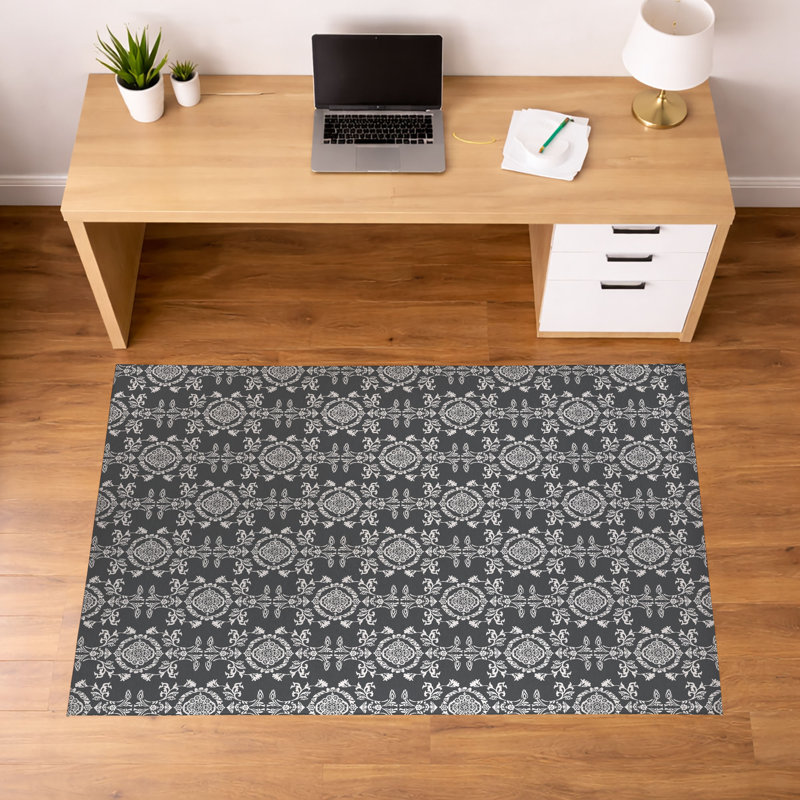 Tapis de bureau léger Jackie, Charcoal, L 84 po x P 60 po