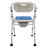 Height Adjustable Shower Commode Chair for Elderly,Bedside Commode Chair with Armrests and Backrest, Shower Seat with Armrests
