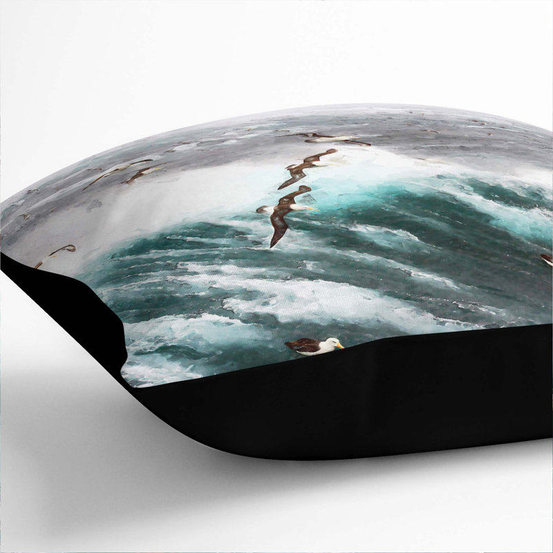 Square Throw Cushion, Black, 40cm H x 40cm W x 15cm D