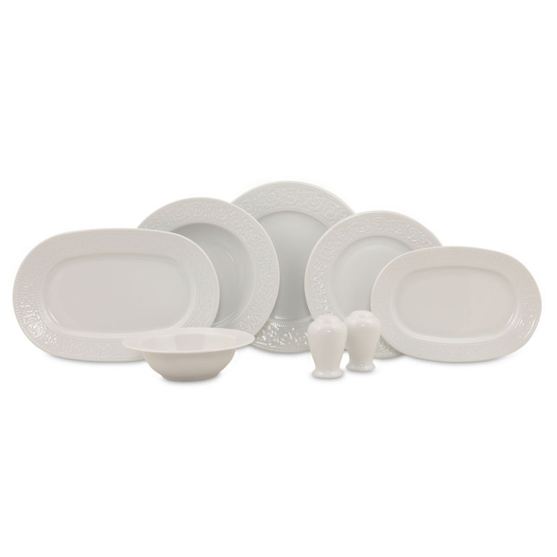 53 Piece Dinnerware Set, Service for 12