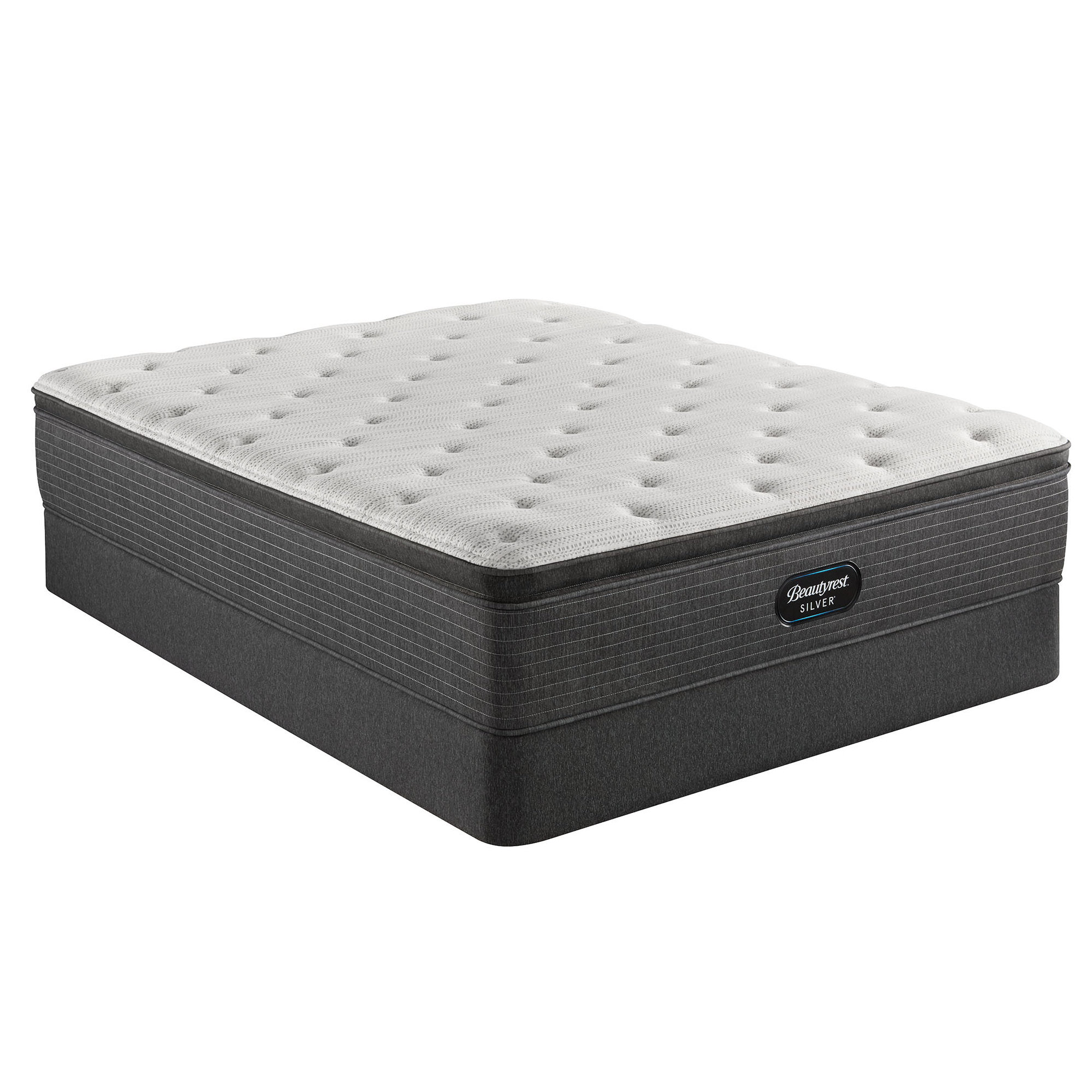 Beautyrest 15.25" Plush Pillow Top Innerspring Mattress  and Box Spring Set, Standard Profile (9"), California King