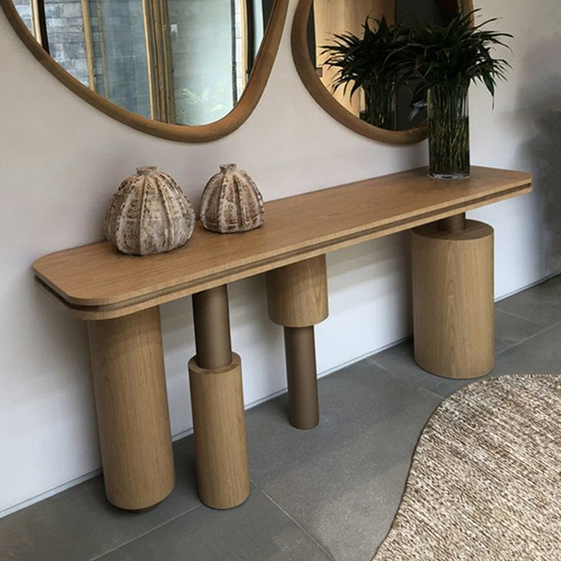 Console simple de style nordique, H 30,7 po x l 63 po x P 15,7 po