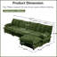Canapé modulaire en L en chenille avec repose-pieds-143463262