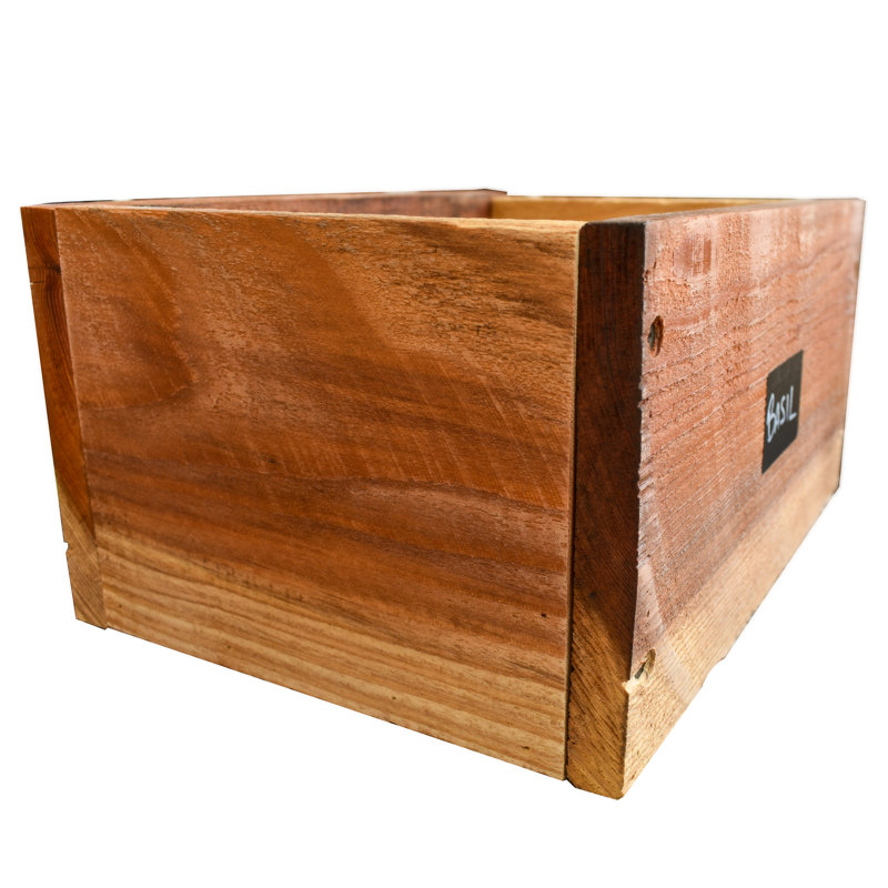 Boîte à fleurs en bois Kahnah, H 8 po x l 11 po x P 6,75 po, Brun