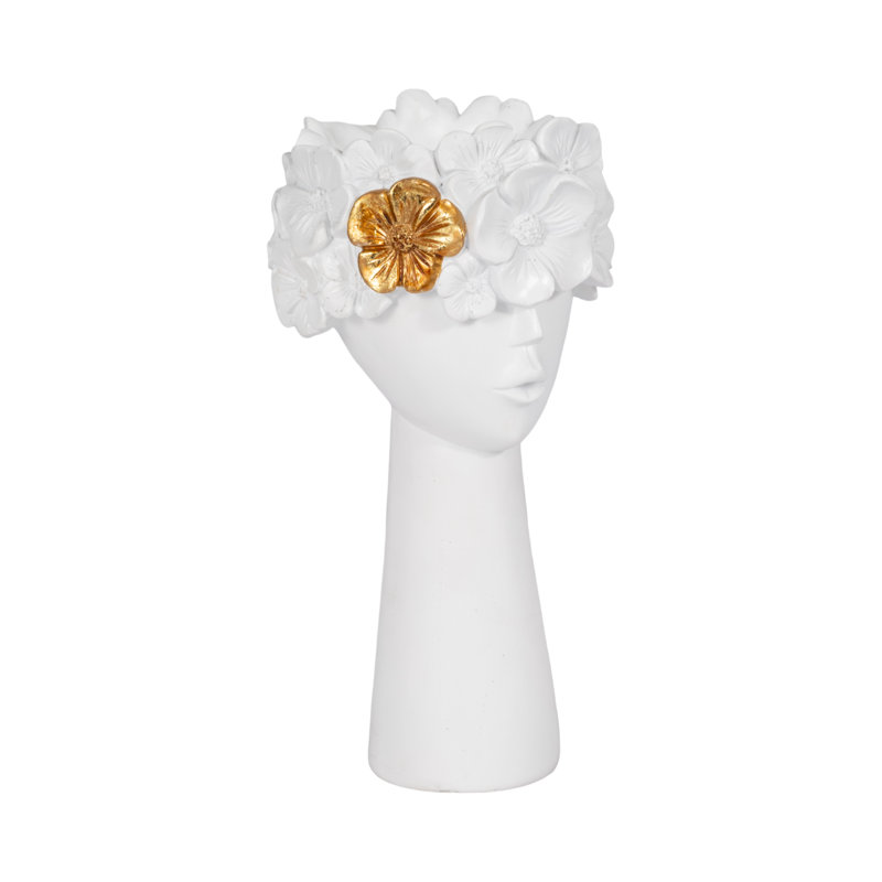 Vase Lady Hibiscus, H 11,8 po x l 7,09 po x P 7,09 po
