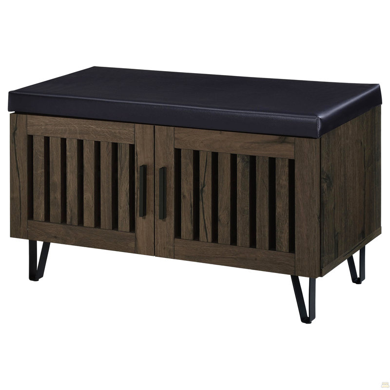 2-Door Storage Bench, Brown
