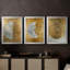 ABSTRACT Series CCXIX - Toile tendue avec châssis sur mesure - 3 pièces-693242648