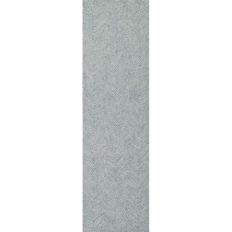 Wheaton Hand Tufted Wool Chevron Area Rug, Runner 2'3" x 8'