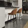 Catriana Swivel Upholstered Counter & Bar Stool with Metal Frame