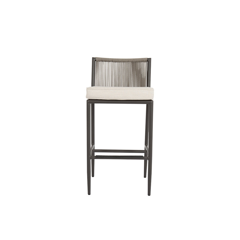 Tabouret 26 "avec coussin Esme, Sunbrella® Echo Ash, Tabouret de bar (siège d'une hauteur de 26 po)