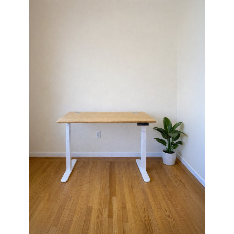Bureau debout en bambou Caravel, Blanc