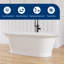 Baignoire de trempage profonde 66 po