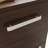 Mobile File Cabinet, Brown finish