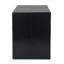 Table d'appoint empilable carrée noire à colonne, 85% et 15% en fibre de verre rétro, surface de 14,5 po, idéale pour une esthétique de salon, bon bureau-262691123