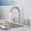 Robinet de salle de bain 3 trous HGN 8 pouces, robinet d'évier 2 poignées avec bonde escamotable-106791588