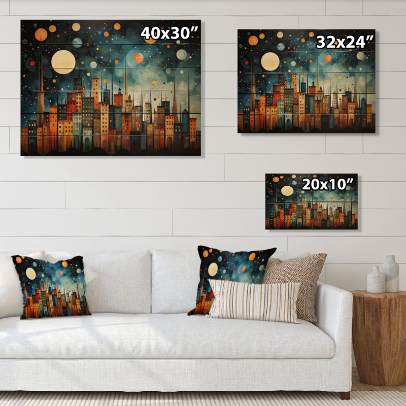 Teal Coral Mexico Art the Broken - reproduction mexicaine sur bois de pin naturel, H 24 po x l 32 po x P 0,78 po