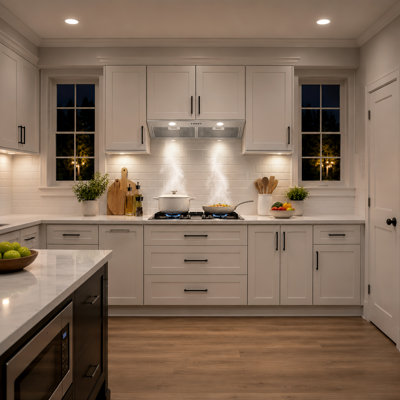 27.48"353 CFM Wall Mount Range Hood with LED Lights, Quiet Kitchen Vent