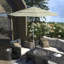 Parasol de patio 11 pieds avec manivelle en aluminium Pacifica-1140514875