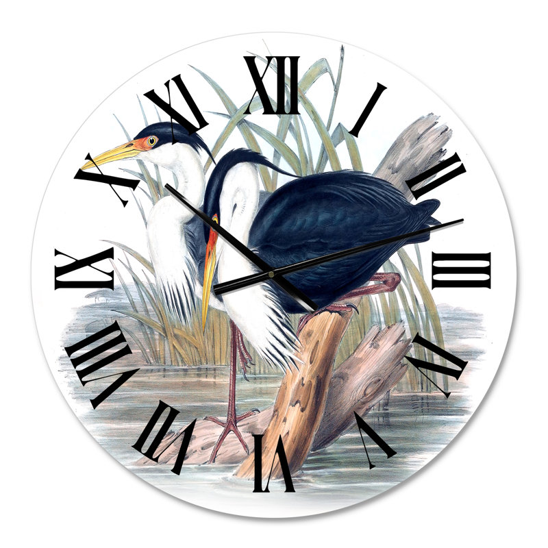 Vintage Bird Life II - Horloge murale traditionnelle, Petit