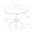 L'ensemble de table de salle à manger 5 pièces comprend une table de cuisine ronde avec piédestal et 4 chaises de salle à manger Parsons en tissu de peau de lin, acajou-1998732285-1998732283-1998732275
