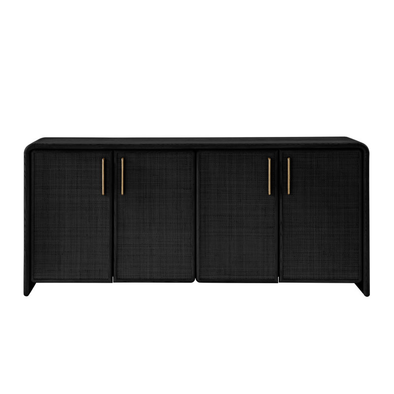 Buffet 4 portes Gasaway, Noir