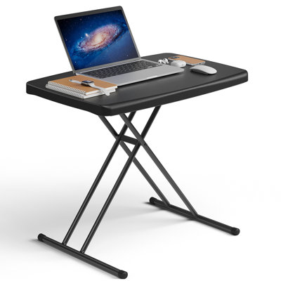 Folding TV Tray Table, 30in Height Adjustable TV Tray for Laptop, Heavy Duty Utility Foldable Table for Small Spaces