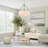 4-light Linen Drum Pendant