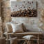 Toile, composition dynamique de divers grains de café en cascade à travers un art mural sur fond transparent-773398445