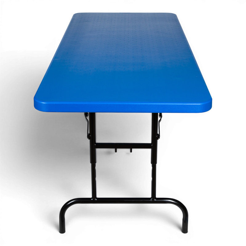 Table pliante réglable en hauteur Baldwin 30 x 72, toutes couleurs américaines , Bleu