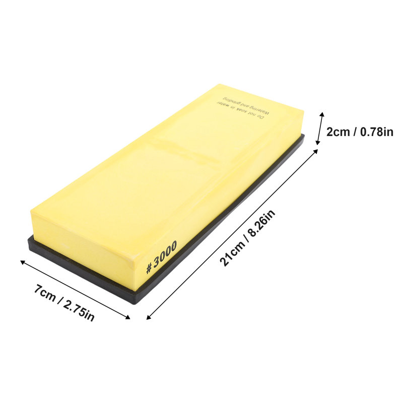 Knife Sharpening Stone, 3000 Grit Whetstone with Anti Slip Base