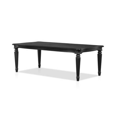 83.6" W Glam Dining Table, Black