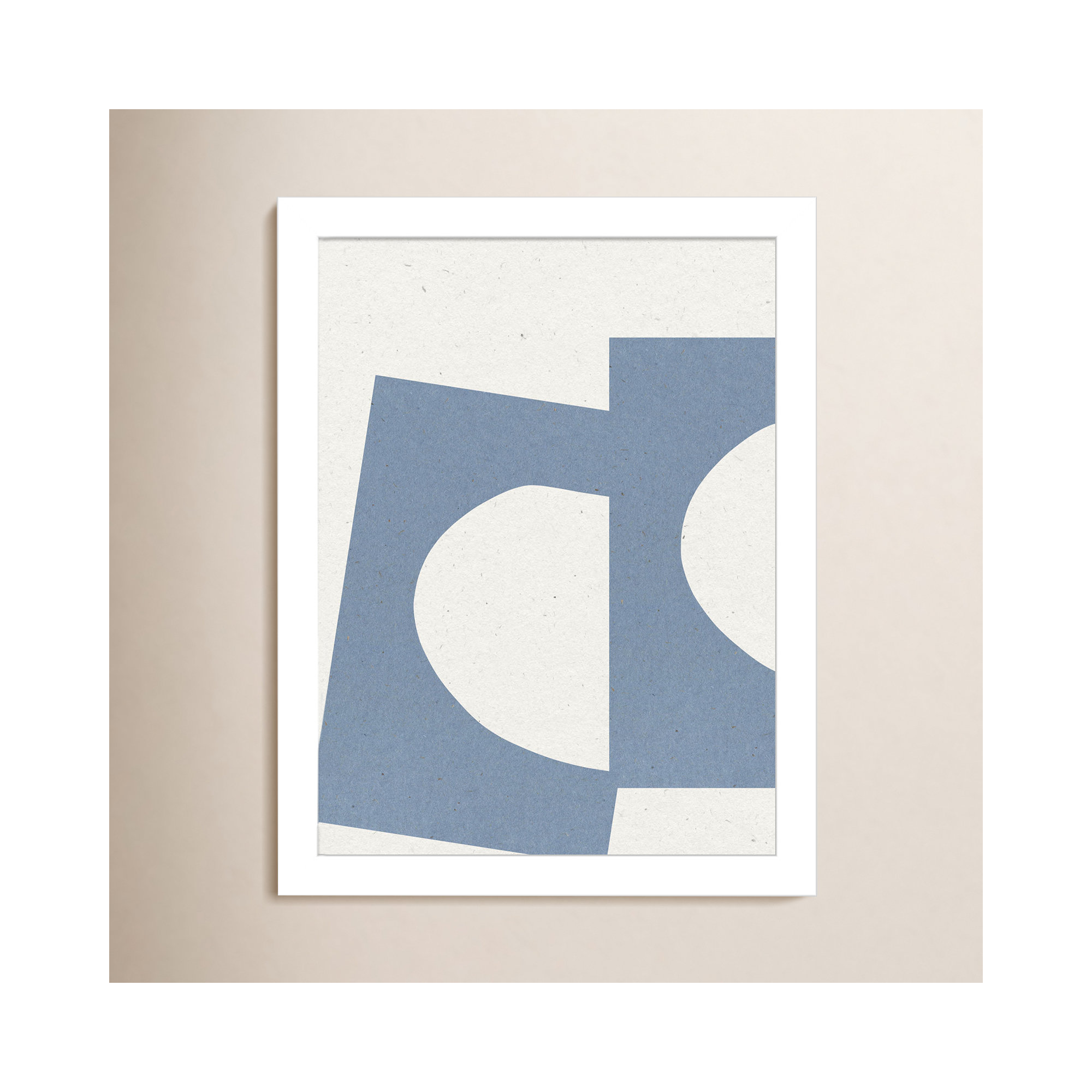 Collage Paper by The MIUUS STUDIO Wood Framed Wall Art Print, White, 13" H x 10" W