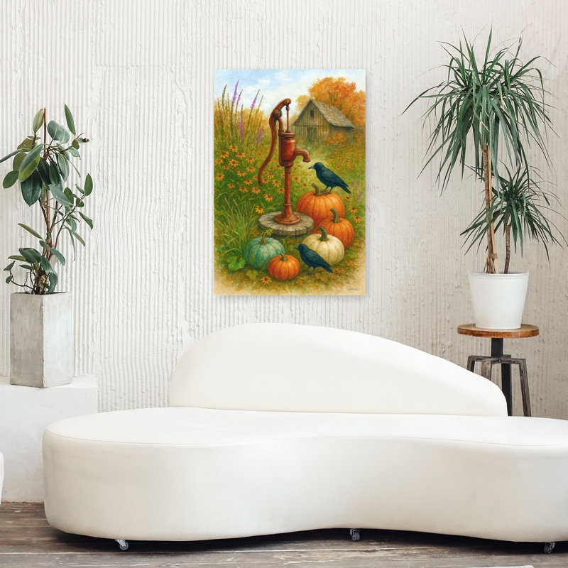 Art contemporain contemporain, paysage abstrait d'automne, H 36 po x l 24 po