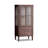 Nut-brown Solid Wood + Glass Display Cases