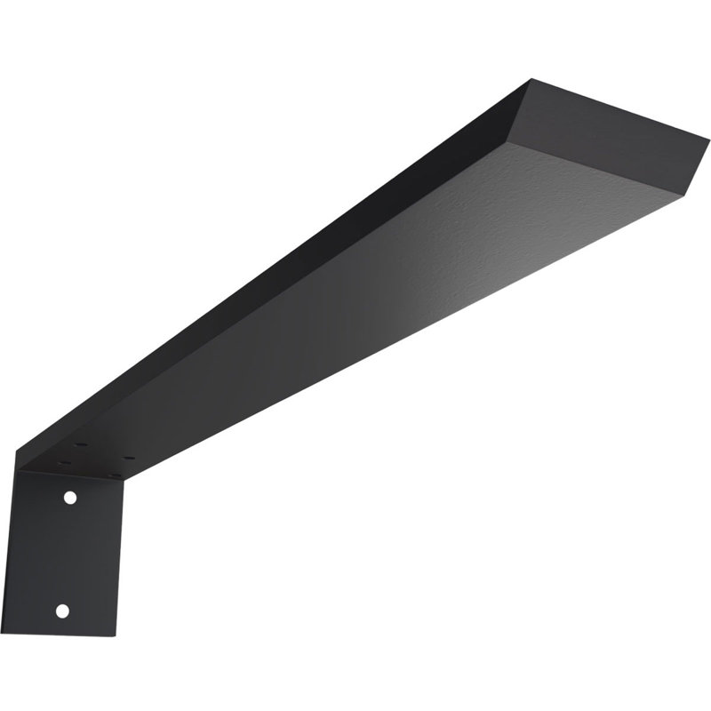 Support dissimulé en acier robuste avec plaque arrière, H 18 po x l 4 po x P 2,5 po