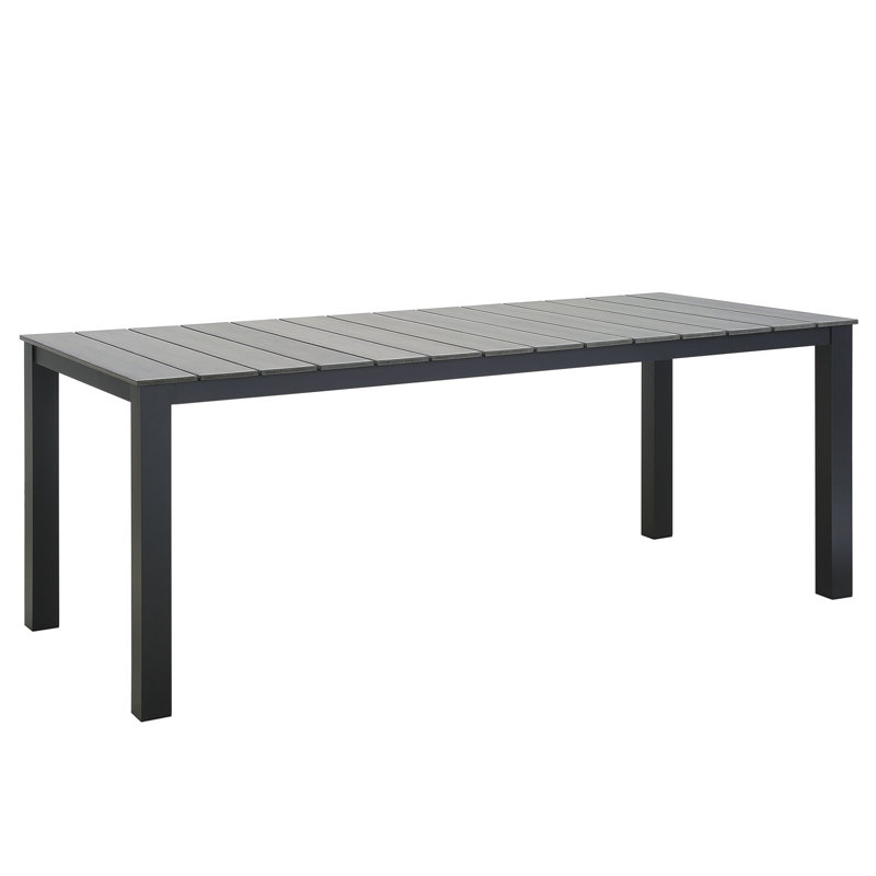 Modway Maine 80" Outdoor Patio Dining Table, Gray/Brown